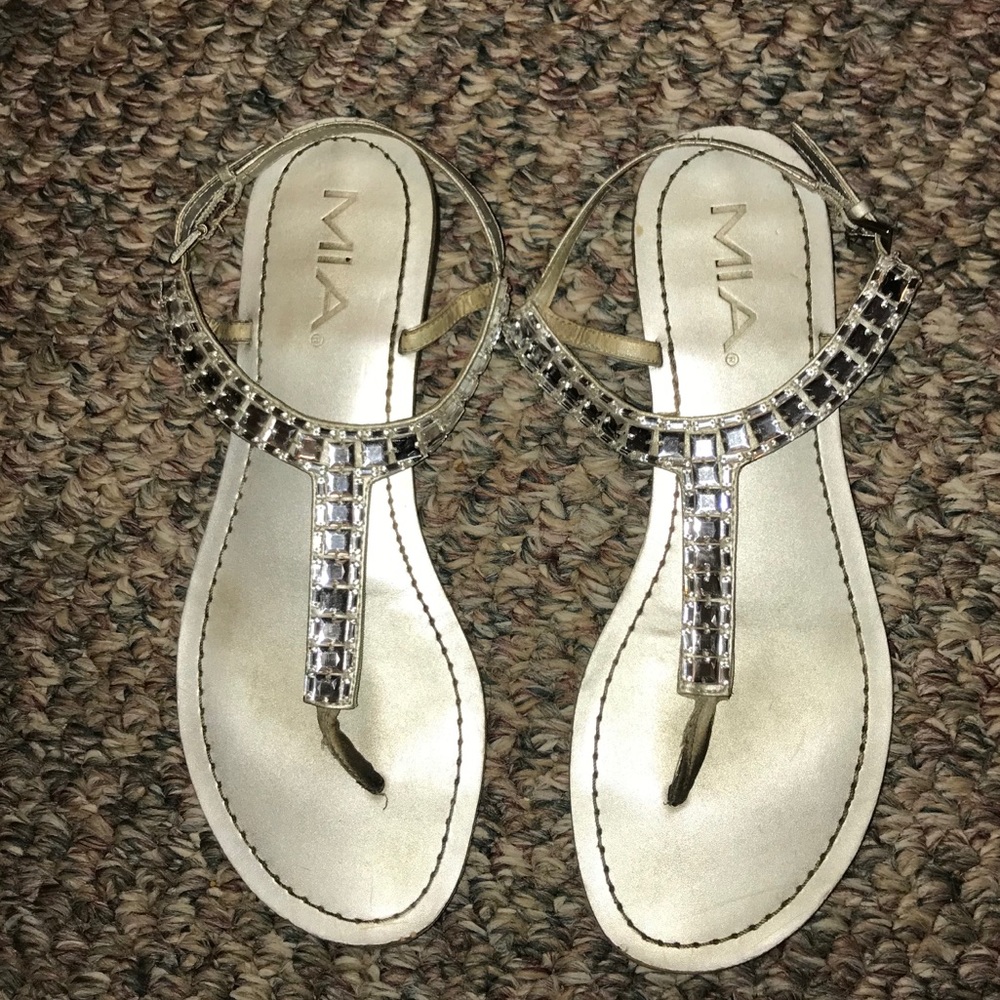 Mia silver rhinestone sandals
